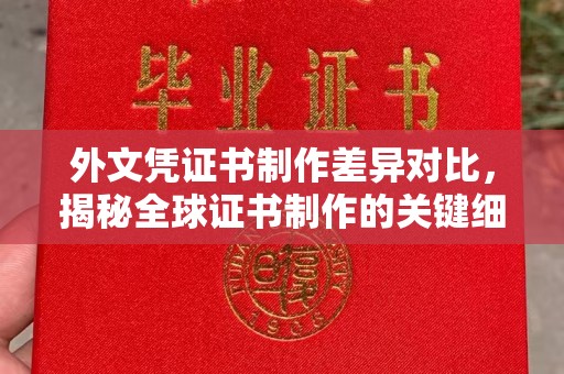 黄骅外文凭证书制作差异对比，揭秘全球证书制作的关键细节